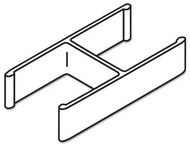 Alt view image 2 of 3 - HON Verse 180-Degree Connector - Light Gray  BSXQC180GY