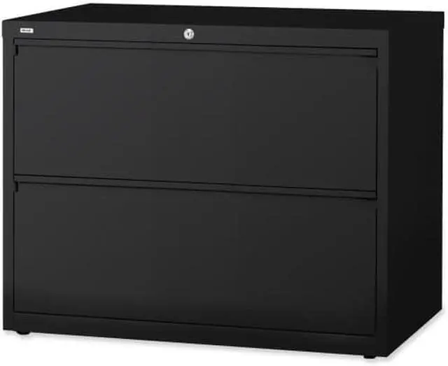 Alt view image 4 of 9 - Lorell Lateral File 2-Drawer 36"x18-5/8"x28" Black 60555