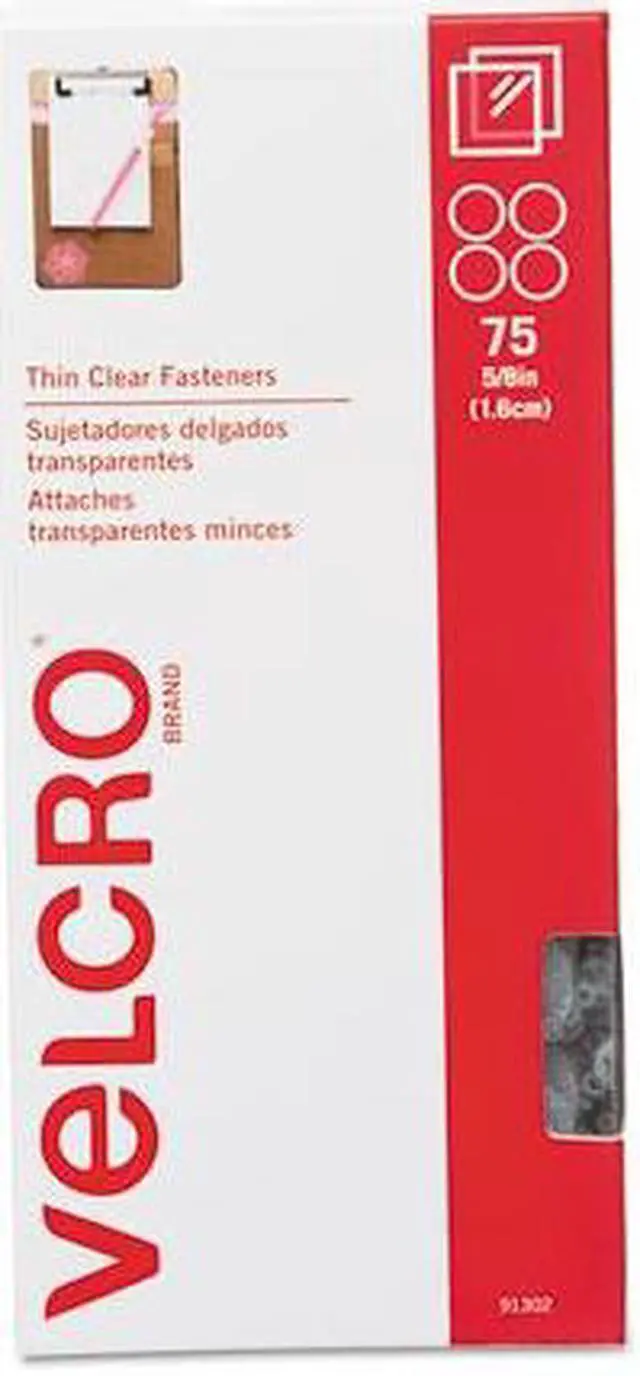 Alt view image 7 of 17 - Velcro 91302 Sticky-Back Hook & Loop Fasteners  5/8   Diameter Coins  Clear  75 per Pack