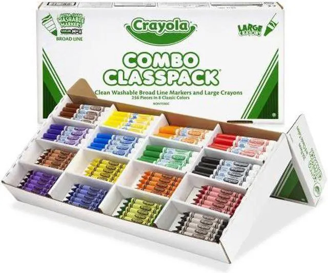 Alt view image 7 of 20 - Crayola. 523348 Classpack Crayons w/Markers, 8 Colors, 128 Each Crayons/Markers, 256/Box
