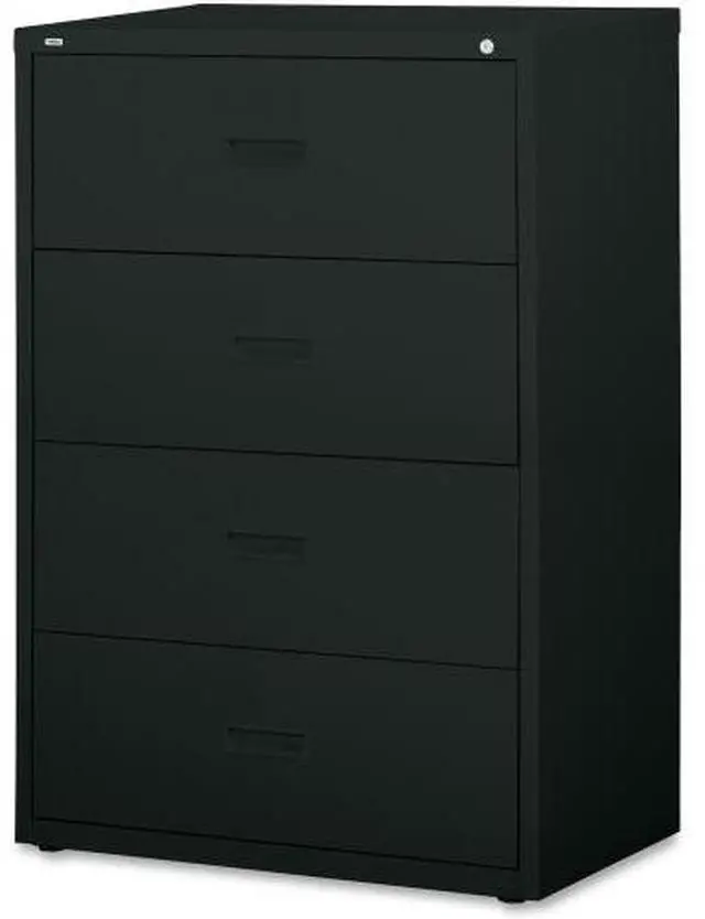 Alt view image 8 of 19 - Lorell Lateral File 4-Drawer 30"x18-5/8"x52-1/2" Black 60560