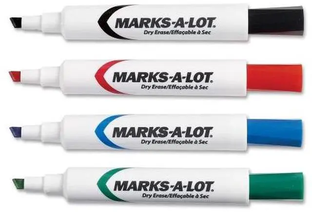 Alt view image 5 of 20 - Avery Marks-A-Lot Desk-Style Dry Erase Marker Chisel Tip Assorted 24/Pack 98188