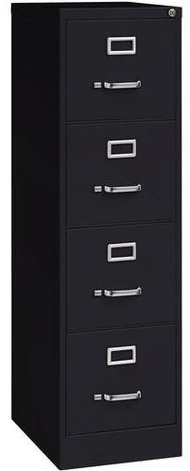Alt view image 9 of 9 - Lorell Vertical File 22" Deep 4-Dwr Letter 15"x22"x52" BK 42294