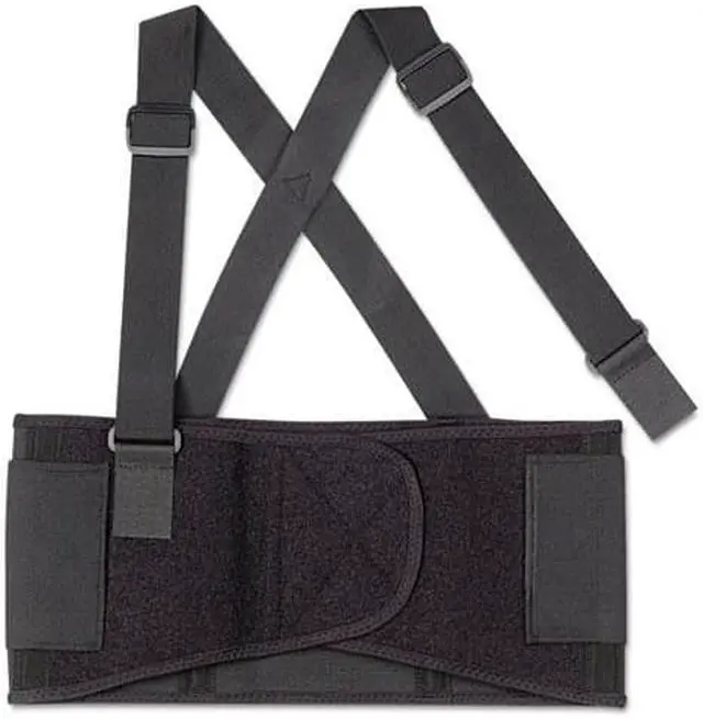Alt view image 2 of 18 - Ergodyne ProFlex Economy Elastic Back Support - Strap Mount - Black
