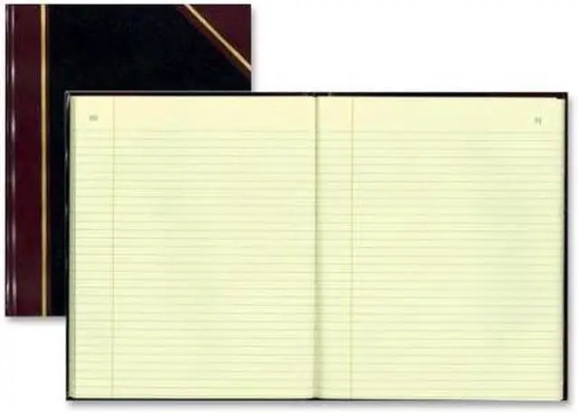 Alt view image 7 of 14 - Texthide Record Book, Black/burgundy, 300 Green Pages, 10 3/8 X 8 3/8