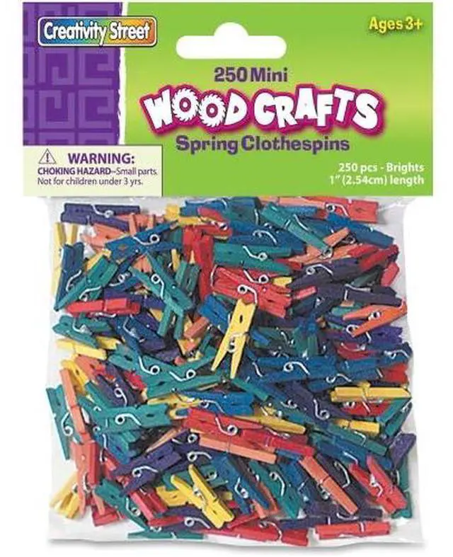 Alt view image 3 of 3 - Chenille Kraft Clothespins Mini Spring 250/PK 2 PK/BD CK-367202
