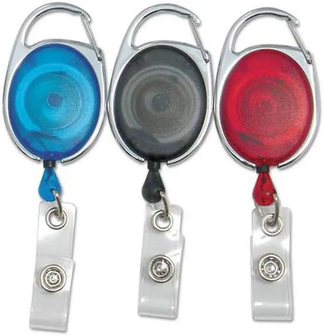 Alt view image 2 of 12 - Baumgartens Clip ID Badge Reels Oval 30" 3/PK AST 68769
