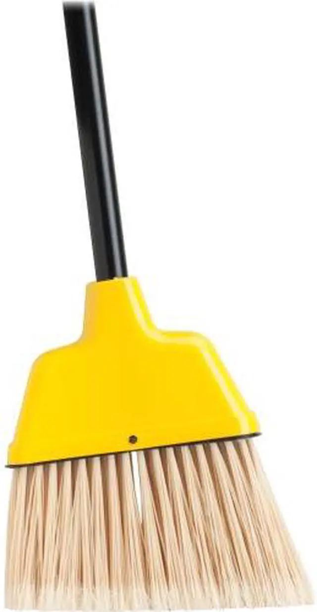 Alt view image 5 of 11 - Genuine Joe Angle Broom High Performance Bristles 9" W Yellow 58562