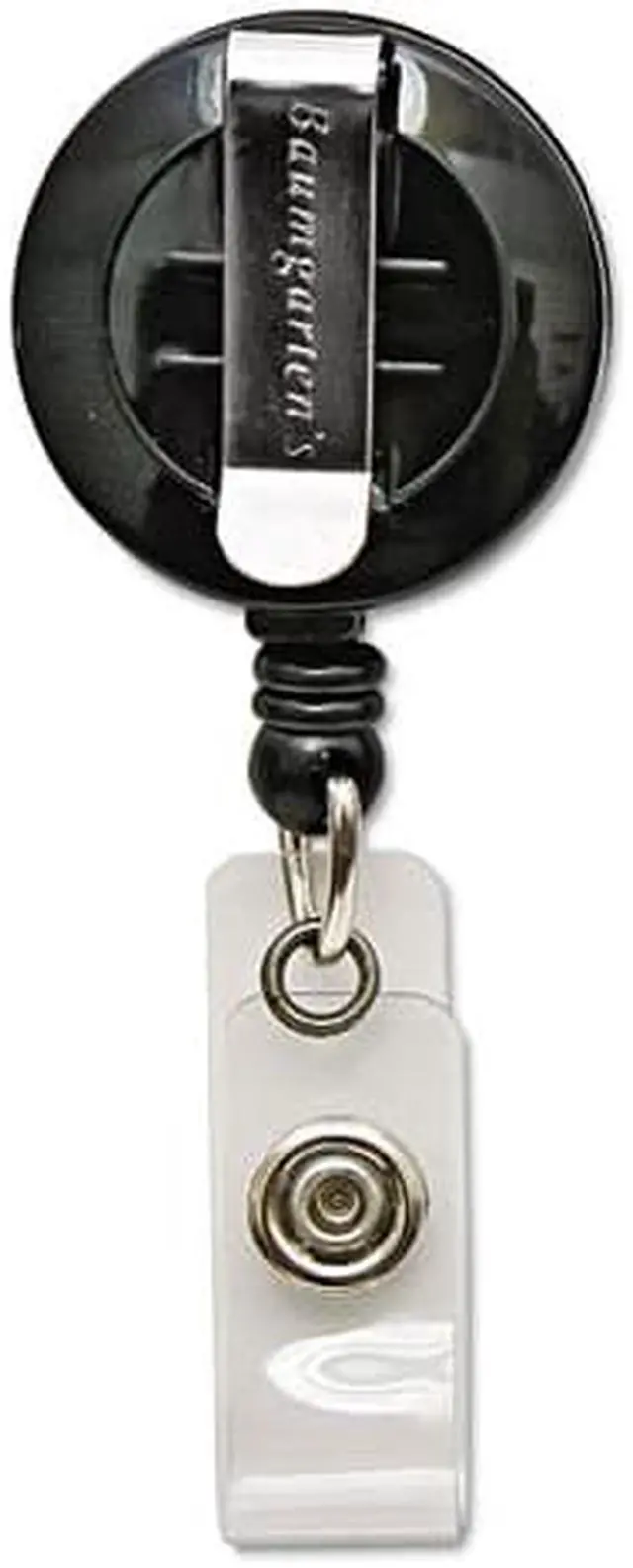 Alt view image 6 of 17 - Baumgartens Card Reel with Belt Clip Extends 30" Black 68824