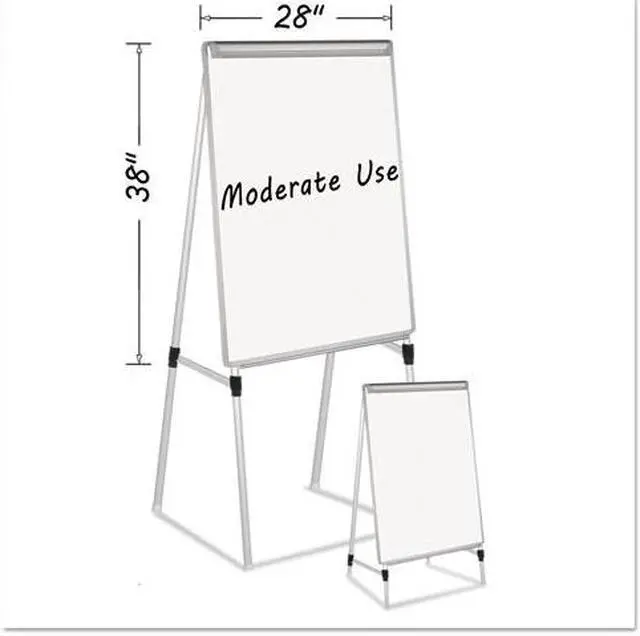 Main image of Bi-silique Silver Easy Clean Dry Erase Quad-Pod Easel 45" to 79" Silver