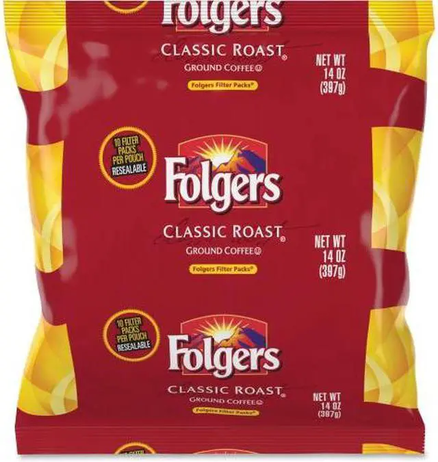 Alt view image 2 of 7 - Folgers Classic Roast Ground Coffee Filter Packs Ground - Regular - Classic - 1.4 oz - 40 / Carton  FOL10117