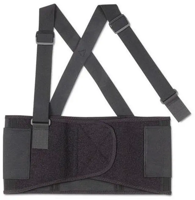 Alt view image 3 of 14 - Ergodyne Corporation Back Support Elastic Detachable Suspenders Large Black
