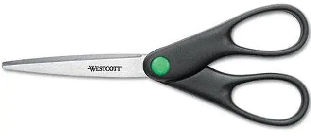 Alt view image 5 of 9 - Westcott KleenEarth Recycled Stainless Steel Scissors 7" Long Black 44218