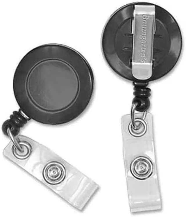 Alt view image 7 of 17 - Baumgartens Card Reel with Belt Clip Extends 30" Black 68824