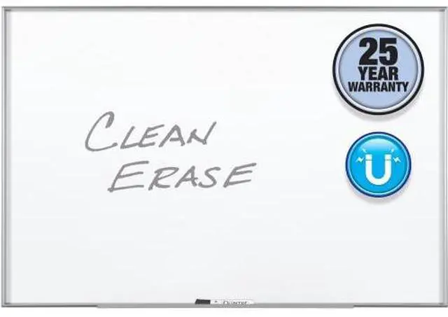 Alt view image 2 of 19 - Fusion Nano-Clean Magnetic Whiteboard 36 x 24 White Surface Silver Aluminum Frame NA3624F