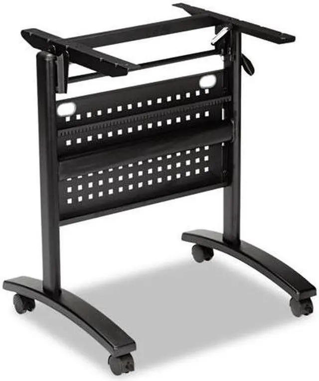 Alt view image 3 of 16 - Alera Valencia Flip Training Table Base, Modesty Panel, 24-1/2w x 19-3/4d, Black