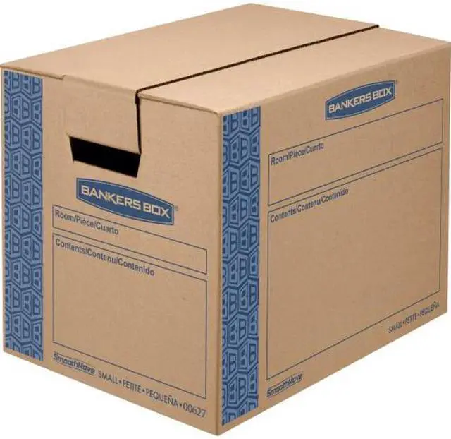 Alt view image 5 of 14 - Bankers Box 0062701 SmoothMove Moving Storage Box- Extra Strength- Small- 12w x 16d x 12h- Kraft