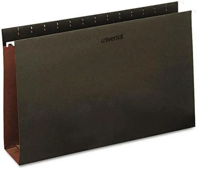Main image of UNIVERSAL Three Inch Box Bottom Pressboard Hanging Folders Legal Standard Green
