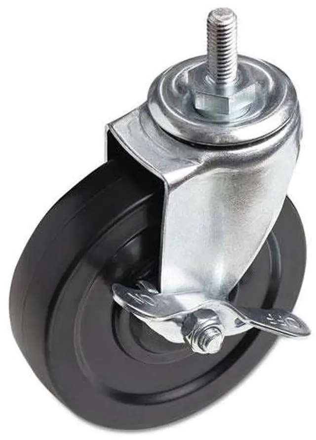 Alt view image 2 of 17 - Optional Casters For Wire Shelving, 125 lbs./Caster, Black, 4/Set