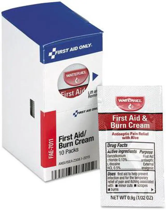 Alt view image 5 of 19 - First Aid Only Inc First Aid Burn Cream 10/PK White FAE7011