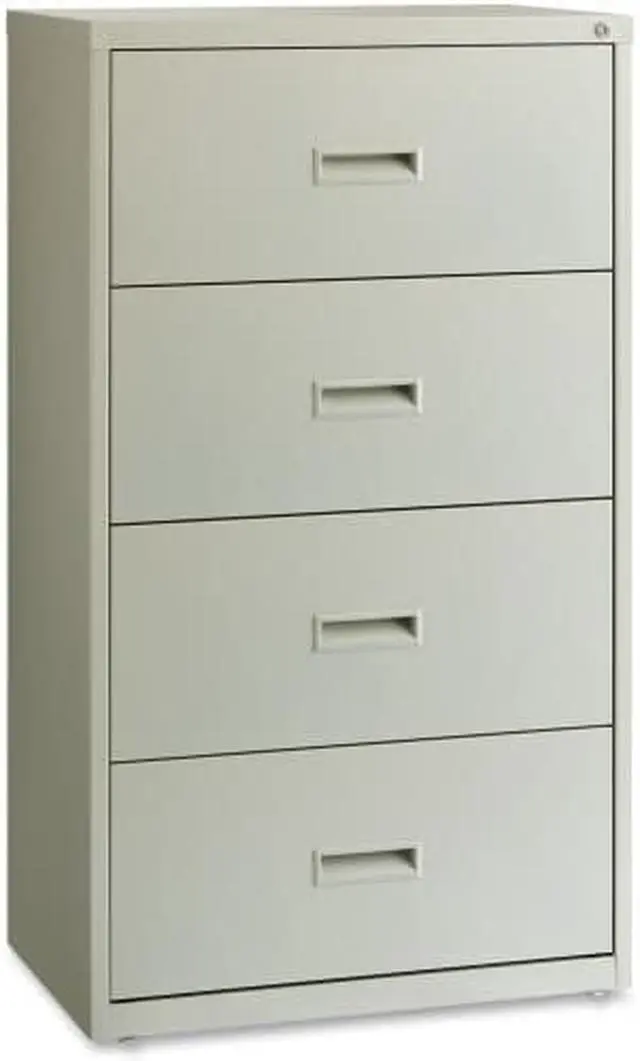 Alt view image 2 of 8 - Lorell Lateral File - 30" x 18.6" x 52.5" - 4 x Drawer(s) for File - A4, Legal, Letter - Interlocking, Leveling Glide, B