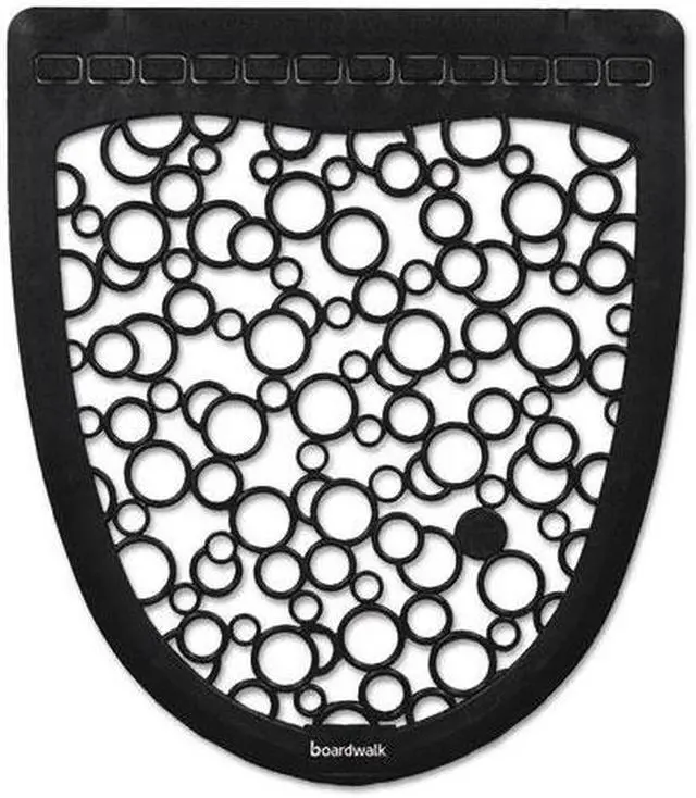 Alt view image 4 of 9 - Boardwalk Urinal Mat 2.0, Rubber, 17.5 X 20, Black/White, 6/Carton UMBW