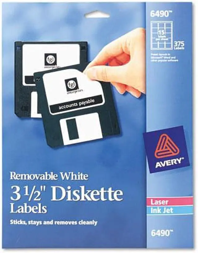 Alt view image 4 of 13 - Avery Printable Blank Rectangle Labels, 2-11/16" x 2", Matte White, 375 Customizable Labels (6490)