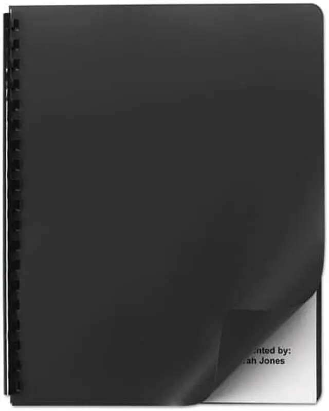 Alt view image 4 of 5 - Swingline Opaque Plastic Binding System Covers 11-1/4 x 8-3/4 Black 25/Pack