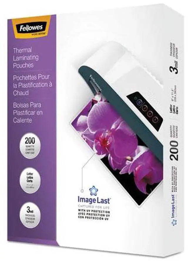 Alt view image 9 of 20 - Fellowes Inc Laminating Pouch 3mil. Ltr 200/PK Clear 5244101