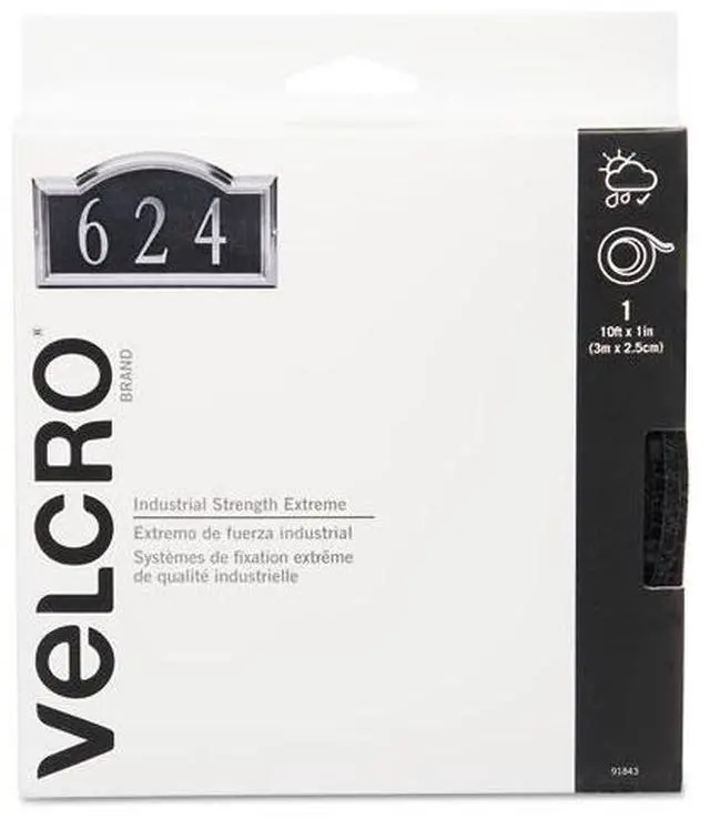 Alt view image 6 of 20 - Velcro Extreme Fasteners 1" x 10 ft Black 1 roll 91843