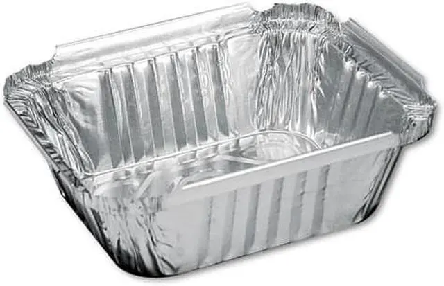 Alt view image 3 of 12 - Handi-foil 205930 Aluminum Oblong Container, 1 Pound, 5-9/16 x 4-9/16 x 1-5/8, 1000/Case, 1 Case