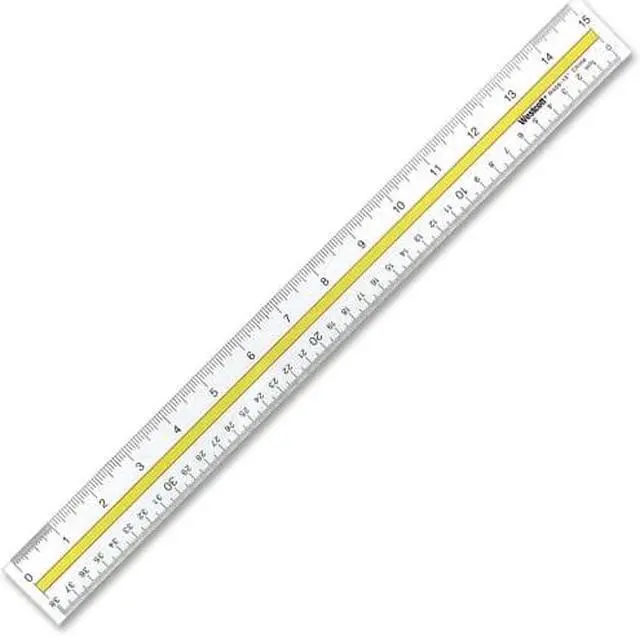 Alt view image 2 of 7 - Westcott Acrylic Data Highlight Reading Ruler With Tinted Guide 15" Clear 10580