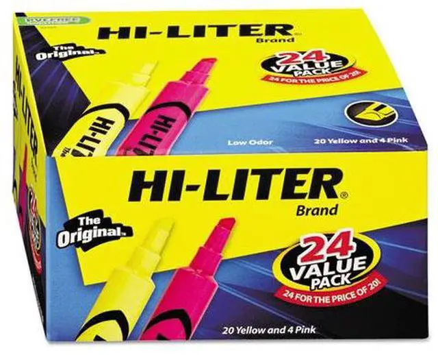 Alt view image 5 of 20 - Desk Style Highlighter Chisel Assorted Colors 24/Pack