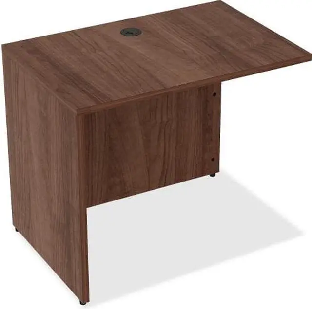Alt view image 2 of 4 - Lorell Laminate Return 35"x24"x29-1/2" Walnut 34400