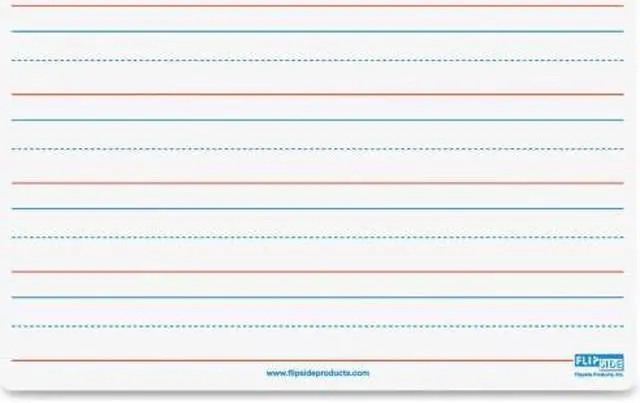 Main image of Flipside Products Magnetic Dry Erase Board 9"x12" Ruled Red/Blue 10076