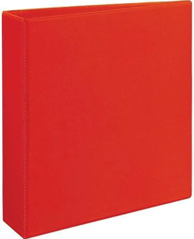 Alt view image 8 of 20 - Avery Heavy-Duty View Binder w/Locking 1-Touch EZD Rings 2" Cap Red 79225