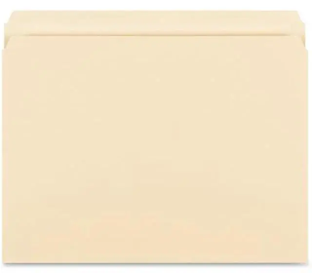 Main image of Business Source Straight-Cut 1-ply Tab Heavyweight File Folders - Letter - 8 1/2" x 11" Sheet Size - Straight Tab Cut -