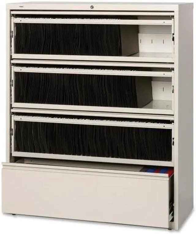 Alt view image 3 of 6 - Lorell 43514 Receding Lateral File with Roll Out Shelves