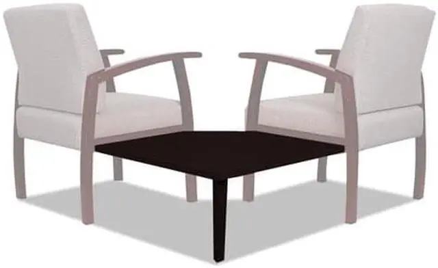 Alt view image 4 of 13 - Alera Reception Lounge 700 Series Gang Table, Corner, 27 1/2 x 27 1/2, Mahogany