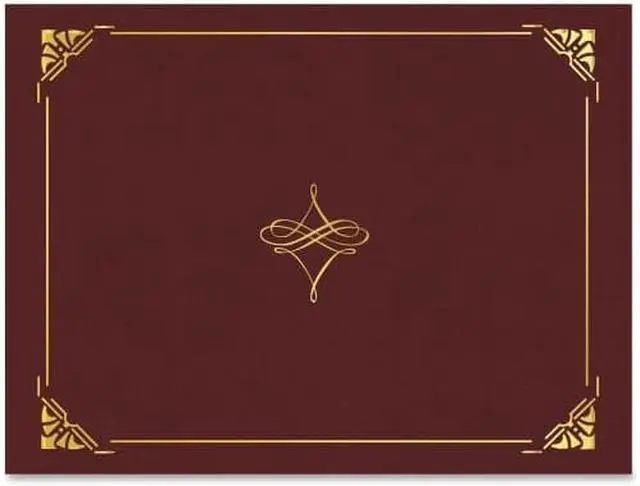 Main image of Geographics Gold Foil Border Certificate Holder - Letter - 8 1/2" x 11" Sheet Size - Cordova, Gold - Recycled - 5 / Pack