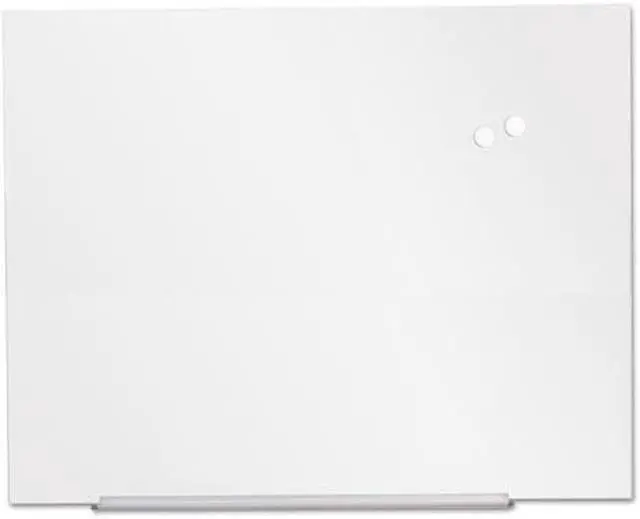 Main image of Universal Frameless Magnetic Glass Marker Board, 48" X 36", White UNV43203