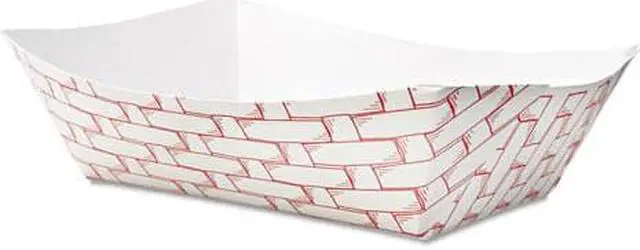 Main image of C-300 3# Red Weave Foodtray (500)