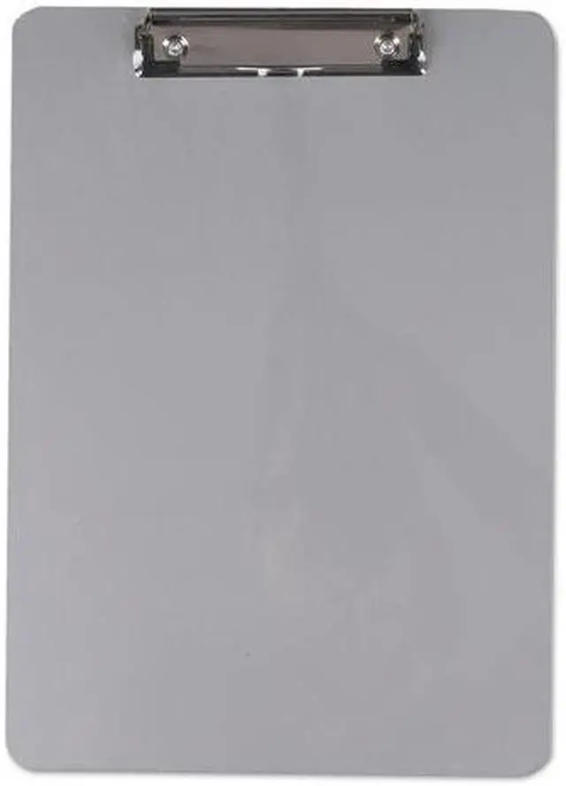 Alt view image 2 of 10 - Universal 40301 Aluminum Clipboard With Low Profile Clip, 1/2 Inch Capacity, 8 X 11 1/2 Sheets