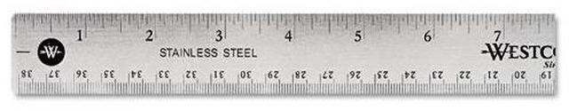Alt view image 2 of 8 - Westcott Ruler, 15 Inch, Stainless Steel 15" Stainless Steel 10416