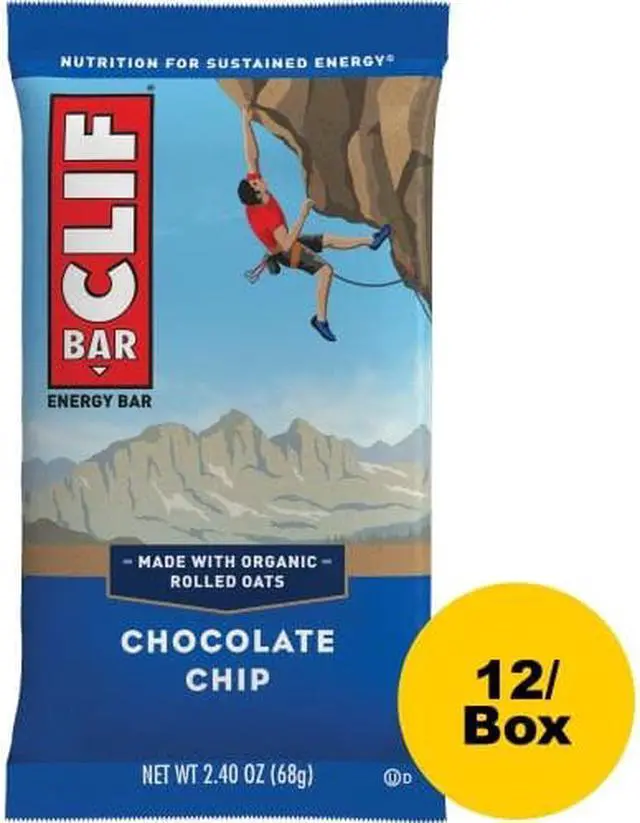 Alt view image 6 of 19 - CLIF Bar Energy Bar Chocolate Chip 2.4oz 12/Box 160004