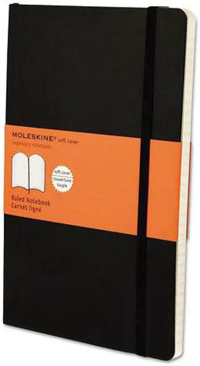 Alt view image 2 of 10 - Classic Softcover Notebook, Ruled, 8 1/4 x 5, Black Cover, 192 Sheets HBGMSL14