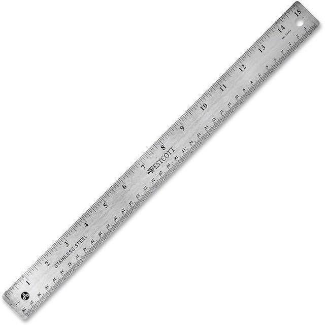 Alt view image 3 of 8 - Westcott Ruler, 15 Inch, Stainless Steel 15" Stainless Steel 10416