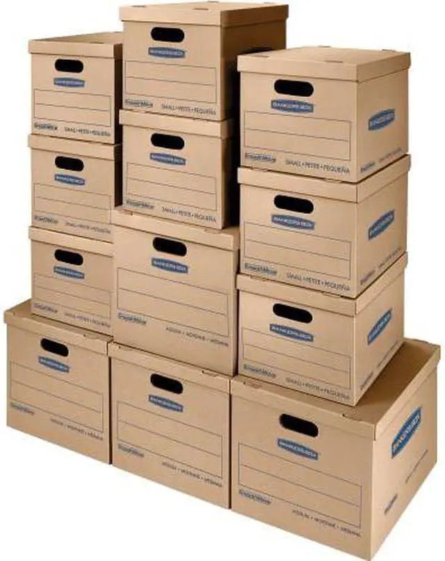 Alt view image 6 of 17 - Bankers Box SmoothMove Classic Moving Boxes 8-SM: 15l x 12w x 10h 4-MED: 18l x