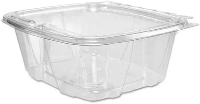 Alt view image 2 of 6 - ClearPac Container Lid Combo-Packs, 6.4 x 2.6 x 7.1, 32 oz, Clear, 200/Carton DCCCH32DEF