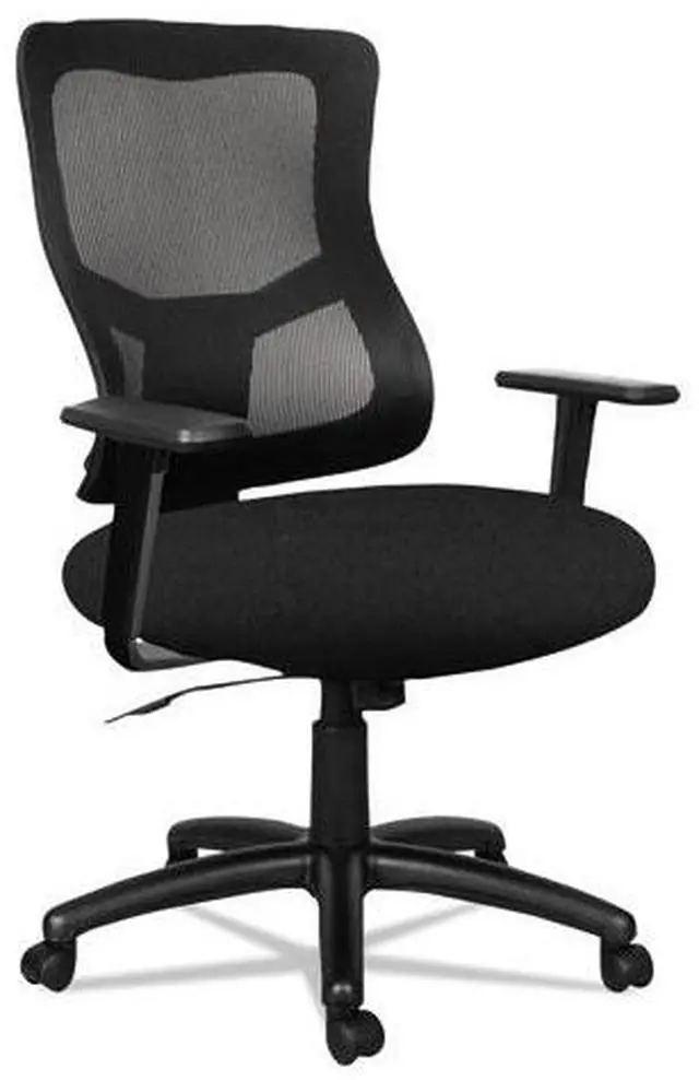 Alt view image 2 of 20 - Alera ALEELT4214F Elusion II Series Mesh Mid-Back Swivel/Tilt Chair with Adjustable Arms